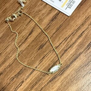 Kendra Scott Emma Delicate 14K Gold Over Brass Bracelet | Mother of Pearl | NWT